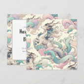 Mystic Elegance: Pastel Kirin fluistert Kaart (Voorkant / Achterkant)