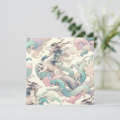 Mystic Elegance: Pastel Kirin fluistert Kaart (Staand voorkant)