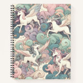 Mystic Elegance: Pastel Kirin fluistert Notitieboek (Voorkant)