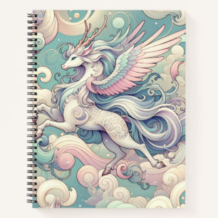 Mystic Elegance: Pastel Kirin fluistert Notitieboek