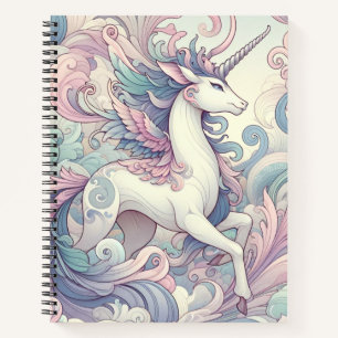 Mystic Elegance: Pastel Kirin fluistert Notitieboek