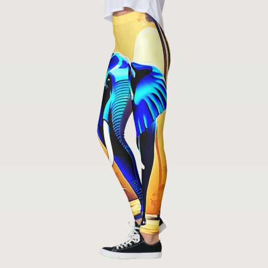 Mystic Elephant: Sunset Forest-reis Leggings (Links)