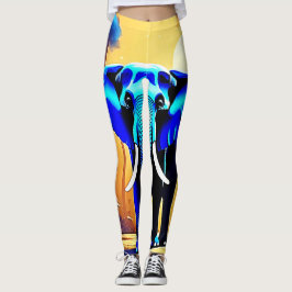 Mystic Elephant: Sunset Forest-reis Leggings