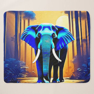 Mystic Elephant: Sunset Forest-reis Sherpa Deken