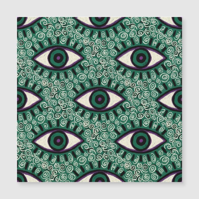 "Mystic Emerald Eyes" - Psychedelic Swirl Seamless (Voorkant)