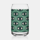 "Mystic Emerald Eyes" - Psychedelic Swirl Seamless Blikvorm Glas (Rechts)