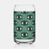 "Mystic Emerald Eyes" - Psychedelic Swirl Seamless Blikvorm Glas (Links)