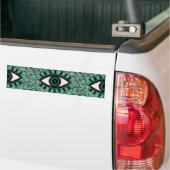 "Mystic Emerald Eyes" - Psychedelic Swirl Seamless Bumpersticker (Op Truck)