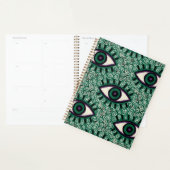 "Mystic Emerald Eyes" - Psychedelic Swirl Seamless Planner (Display)