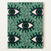 "Mystic Emerald Eyes" - Psychedelic Swirl Seamless Planner (Achterkant)