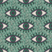 "Mystic Emerald Eyes" - Psychedelic Swirl Seamless Sticker (Voorkant)