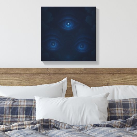 Mystic Energy Eyes Canvas Wall Art (Insitu (Slaapkamer))