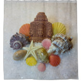 Mystic Energy Seashell en Starfish Shower Curtain Douchegordijn (Voorkant)