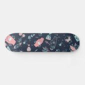 Mystic Esoteric Pink Evil Eye Hand Potion Navy Persoonlijk Skateboard (Horizontaal)