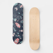 Mystic Esoteric Pink Evil Eye Hand Potion Navy Persoonlijk Skateboard (Voorkant)