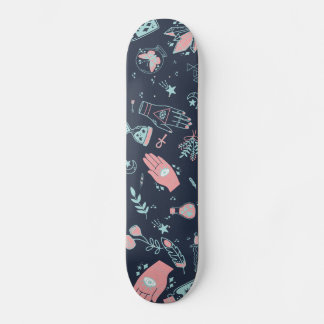 Mystic Esoteric Pink Evil Eye Hand Potion Navy Persoonlijk Skateboard