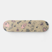 Mystic Esoteric Pink Evil Hand Potion beige Persoonlijk Skateboard (Horizontaal)