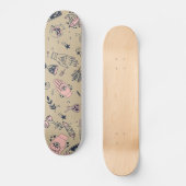 Mystic Esoteric Pink Evil Hand Potion beige Persoonlijk Skateboard (Voorkant)