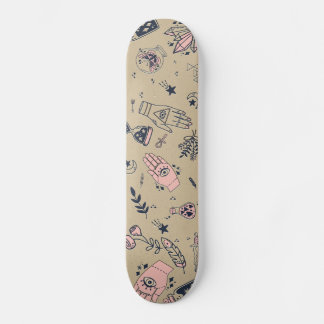 Mystic Esoteric Pink Evil Hand Potion beige Persoonlijk Skateboard