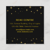 Mystic Eye Boho Celestial Moon Energy Healer Vierkante Visitekaartje (Achterkant)