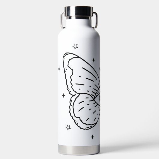 Mystic Eye Butterfly Water Bottle Waterfles (Voorkant)