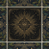 Mystic Eye Celestial Constellations Gold Design Ce Tegeltje