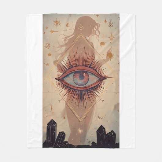 Mystic Eye Fleece Deken (Voorkant)