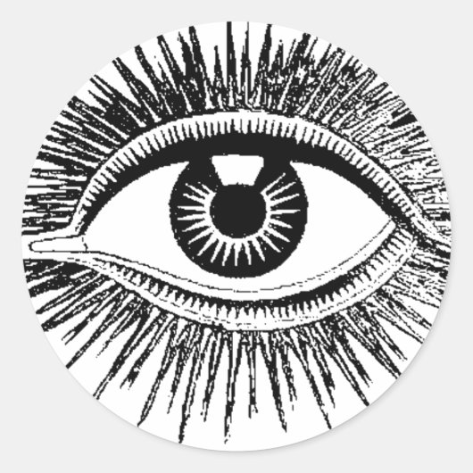 Mystic Eye ziet alle ICU's Ronde Sticker (Voorkant)