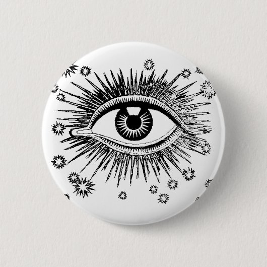 Mystic Eye ziet alles Ronde Button 5,7 Cm (Voorkant)