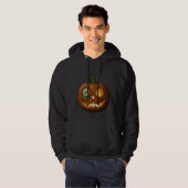 Mystic Eyeball & Skeleton Hands Jack-O-Lantern Hoodie (Voorkant volledig)