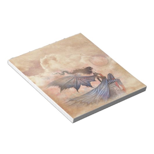 Mystic Fairy Vampire in Clouds Notitieblok (Schuin)