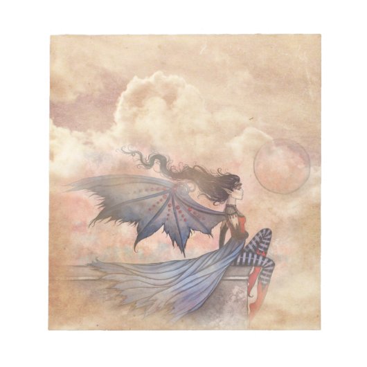 Mystic Fairy Vampire in Clouds Notitieblok (Voorkant)