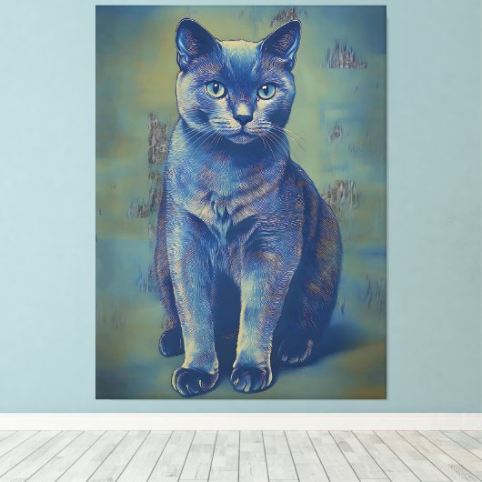 Mystic Feline Canvas Afdruk (Insitu (Houten vloer))