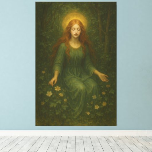Mystic Fine Art Collection – Sacred Light Portrait Canvas Afdruk (Insitu (Houten vloer))