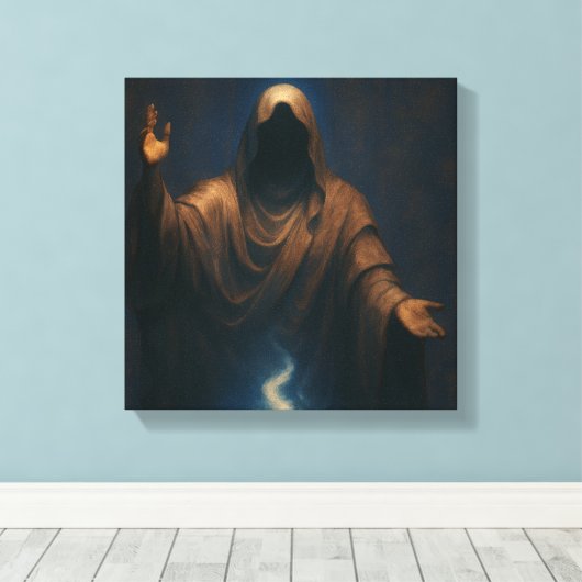 Mystic Flame Hooded Figure Art Print (Insitu (Houten vloer))