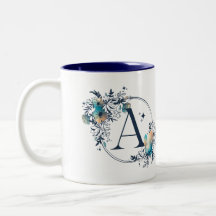 Mystic Floral Monogram Initiaal - letter A
