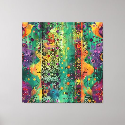 Mystic Flow – Psychedelische Abstracte energie kun Canvas Afdruk (Voorkant)