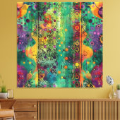 Mystic Flow – Psychedelische Abstracte energie kun Canvas Afdruk (Insitu (Woonkamer))