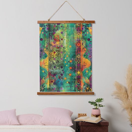 Mystic Flow – Psychedelische Abstracte energie kun Hangend Wandkleed (Slaapkamer)