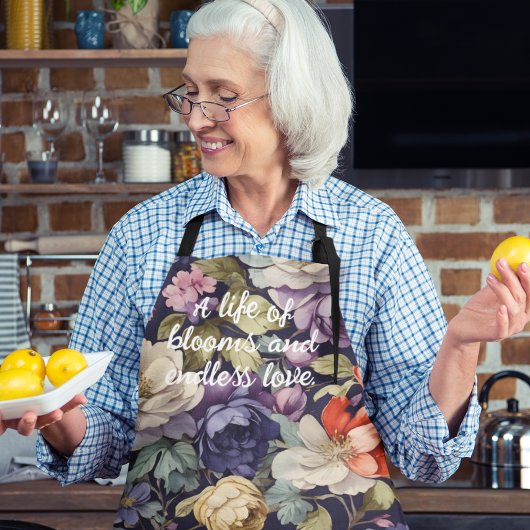 Mystic Flowers Custom Retirement Gifts voor Haar M Schort