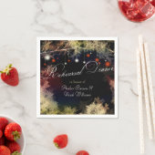 Mystic Forest Boho Wedding Rehearsal Dinner Servetten (Insitu)