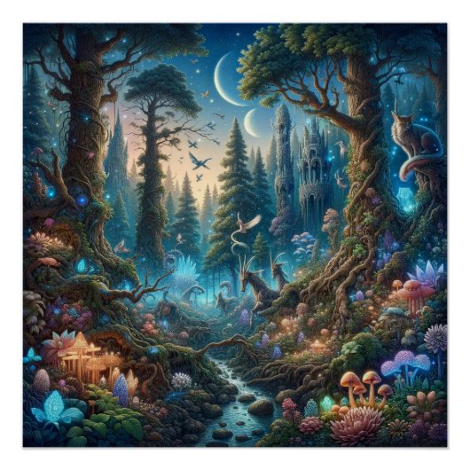 Mystic Forest heiligdom Perfect Poster (Voorkant)