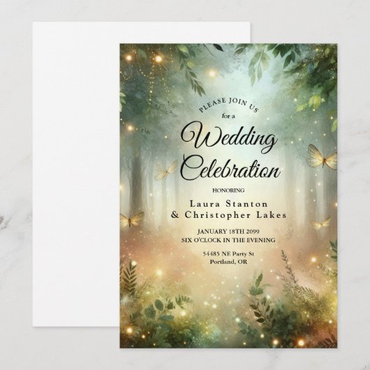 Mystic Forest Meadow Magic Kaart (Voorkant / Achterkant)