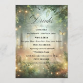 Mystic Forest Meadow Magic Wedding Table Menu (Achterkant)