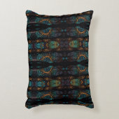 Mystic Forest Mozaïek Blauw & Zwart patroon Kussen (Voorkant(Verticaal))