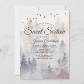 Mystic Forest Sweet Sixteen Uitnodiging (Voorkant)