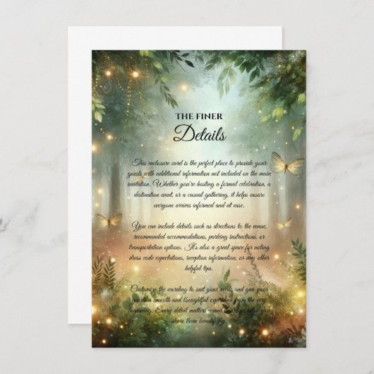 Mystic Forrest Meadow Magic Kaart (Voorkant / Achterkant)