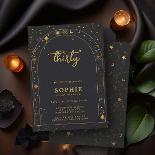 Mystic Fortune Astrologie Boho Arch 30e verjaardag Kaart