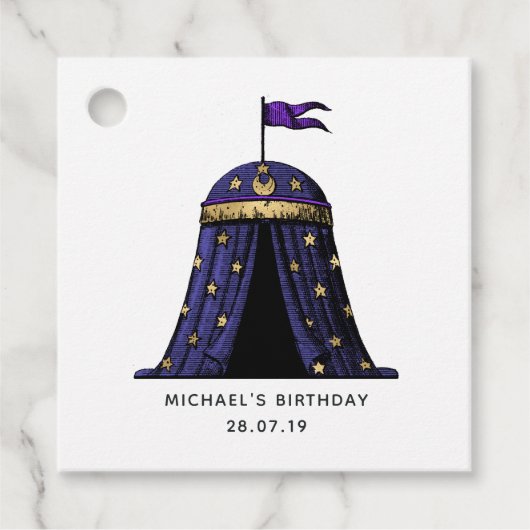 Mystic Fortune Teller Circus Party Bedankjes Labels (Voorkant)