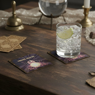 Mystic Fortune Teller, Crystal Ball,  Tarot Kartonnen Onderzetters